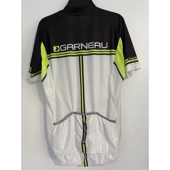 Louis Garneau Equipe Cycling Jersey Men’s Small White Black Yellow Bike Shirt - Picture 5 of 7